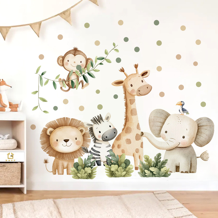 Baby Girl Nursery Quotes - بوهو غابة الحيوانات ملصقات جدار لغرف
