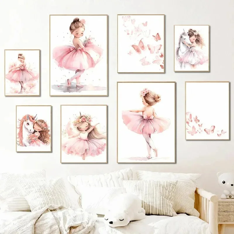 Baby Nursery Frames - ملصق فني للفتيات على شكل راقصة