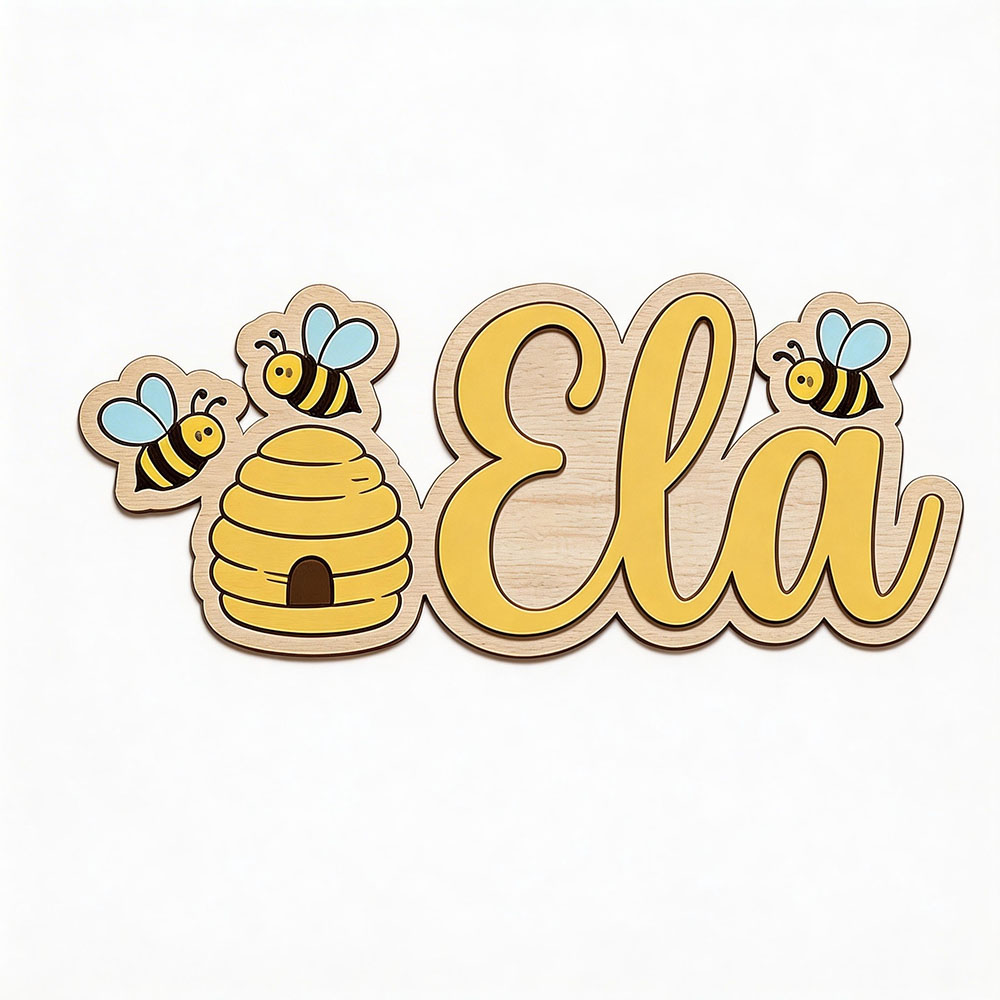 لافتة خشبية مخصصة على شكل خلية - مراجعة Baby Nursery Decor Girl وسعره